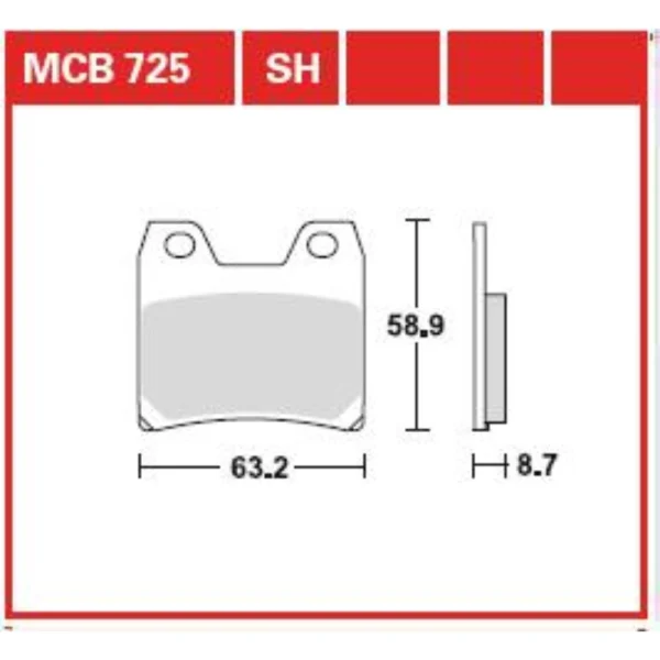 TRW MCB725 Front/Rear Brake Pads