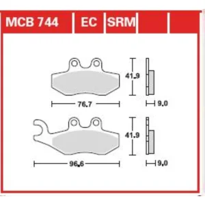 TRW MCB744EC Front/Rear Brake Pads