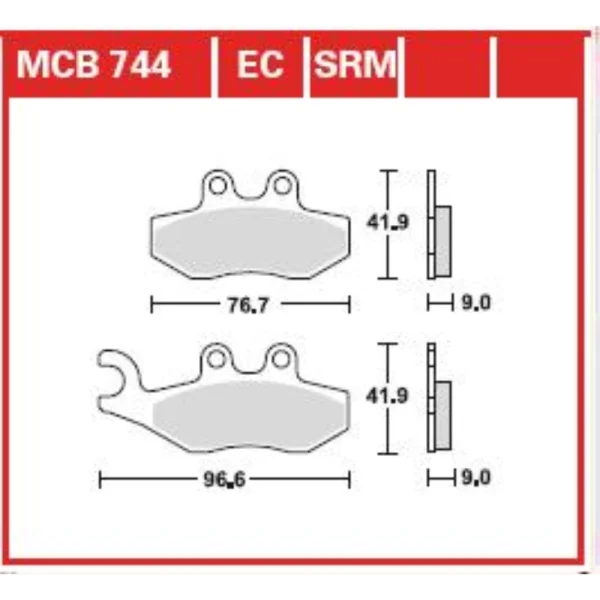 TRW MCB744EC Front/Rear Brake Pads