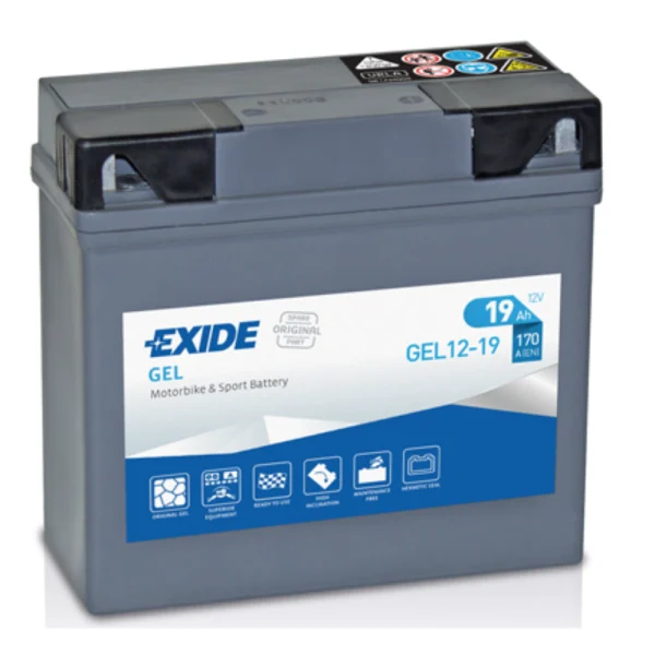 Exide GEL12-19 51913 12V 19Ah 170A 185x80x170 R+ Gel Starting Battery