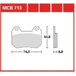 TRW MCB713 Front/Rear Brake Pads