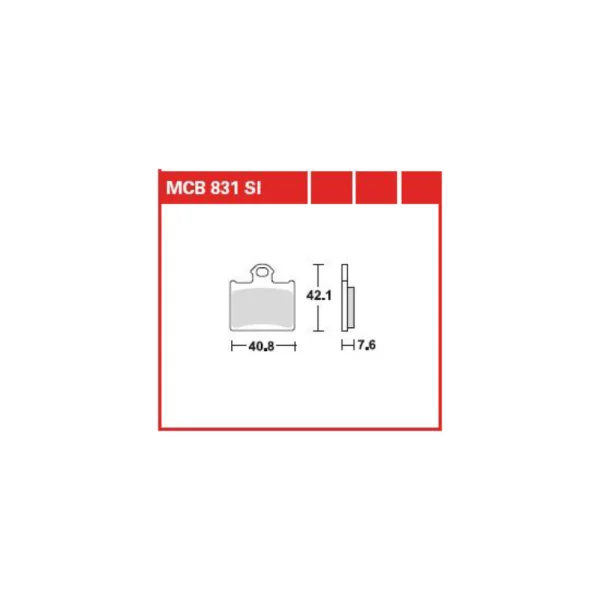 TRW MCB831SI Front/Rear Brake Pads