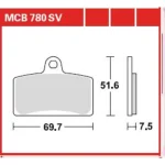 TRW MCB780SV Front Brake Pads
