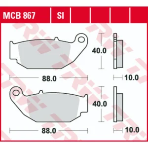 TRW MCB867SI Front/Rear Brake Pads