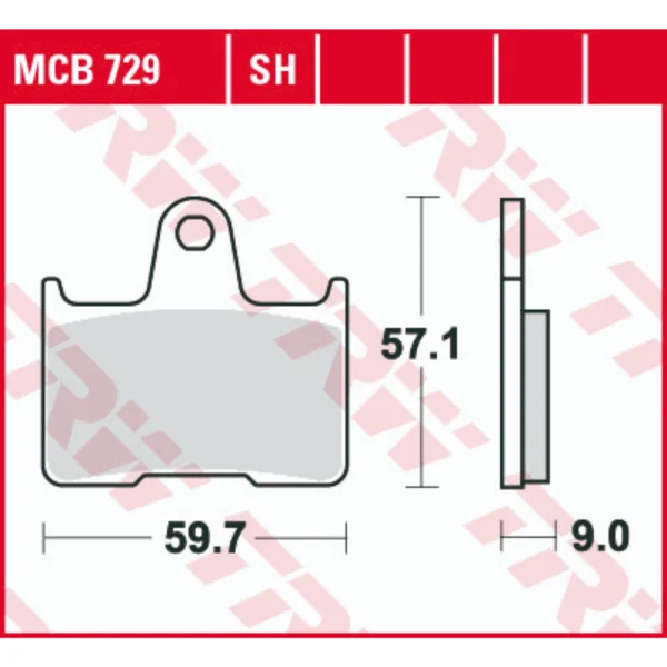TRW MCB729 Front/Rear Brake Pads