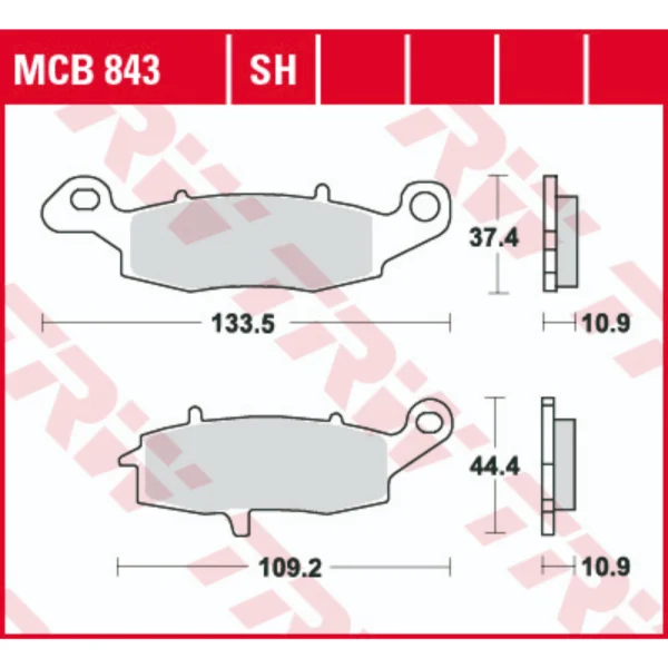 TRW MCB843 Front/Rear Brake Pads