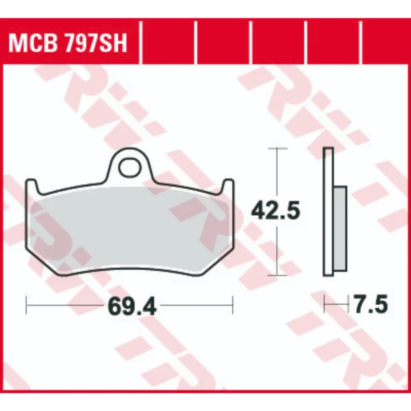 TRW MCB797SH Rear Brake Pads