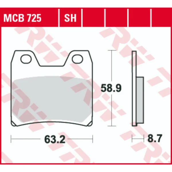 TRW MCB725 Front/Rear Brake Pads