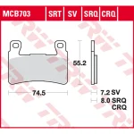 TRW MCB703SRT Front Brake Pads