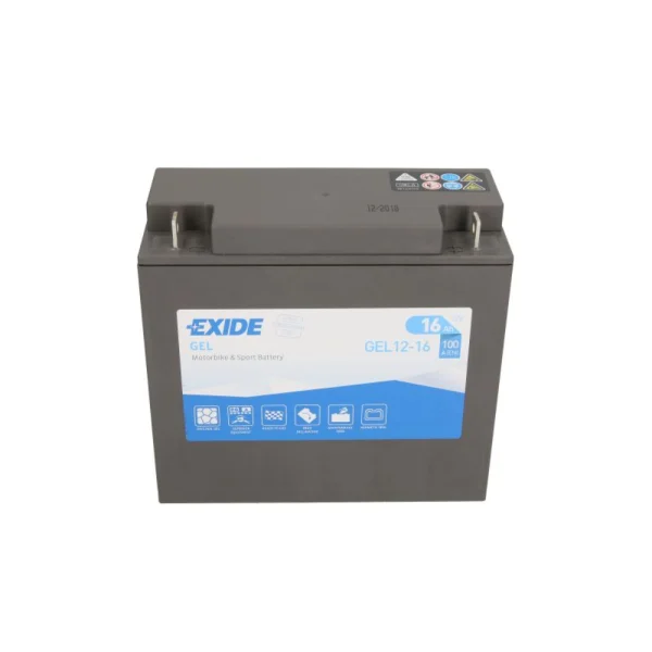 Exide GEL12-16  12V 16Ah 100A 180x75x165 R+ Gel Starting Battery