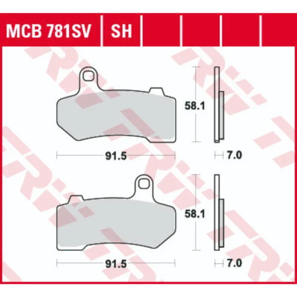 TRW MCB781SV Front Brake Pads