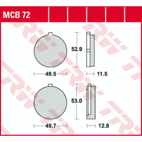 TRW MCB72 Front Brake Pads