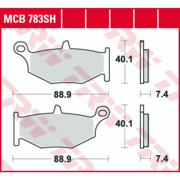 TRW MCB783SH Rear Brake Pads
