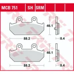 TRW MCB751 Front/Rear Brake Pads