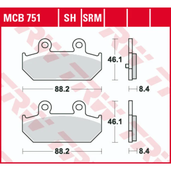 TRW MCB751 Front/Rear Brake Pads