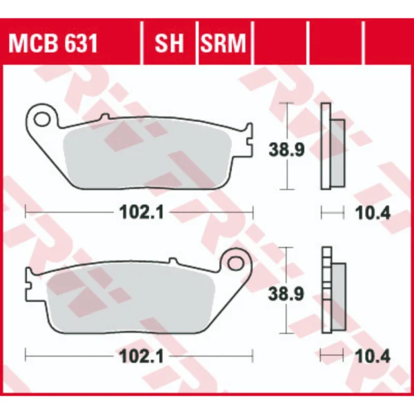 TRW MCB631SRM Front Brake Pads