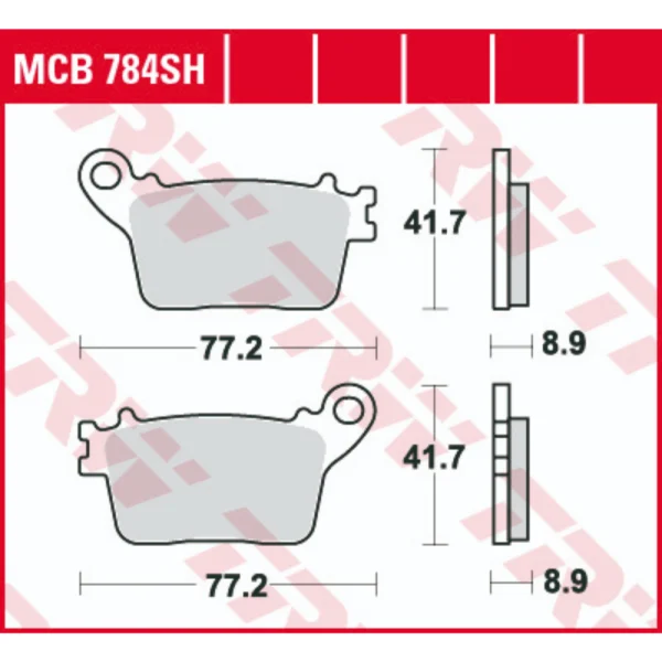 TRW MCB784SH Rear Brake Pads