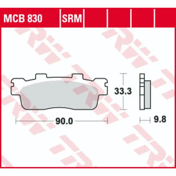TRW MCB830 Front/Rear Brake Pads