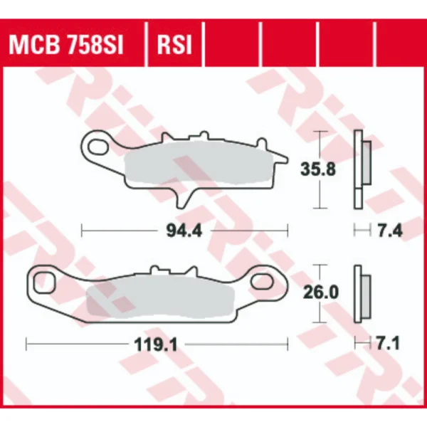 TRW MCB758SI Front Brake Pads