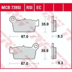 TRW MCB739EC Front/Rear Brake Pads