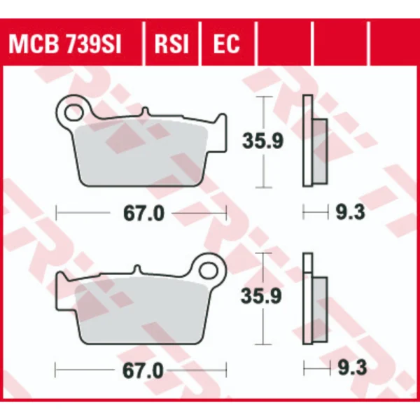 TRW MCB739EC Front/Rear Brake Pads