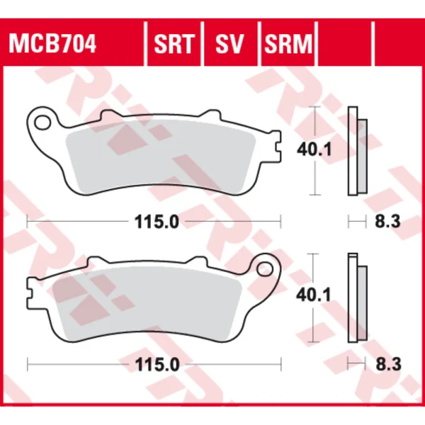 TRW MCB704SRT Front Brake Pads