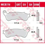 TRW MCB776SRT Front Brake Pads