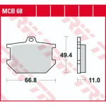 TRW MCB68 Front/Rear Brake Pads
