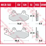 TRW MCB582SV Front Brake Pads