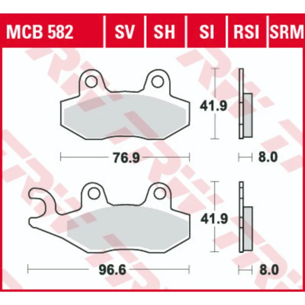 TRW MCB582SV Front Brake Pads