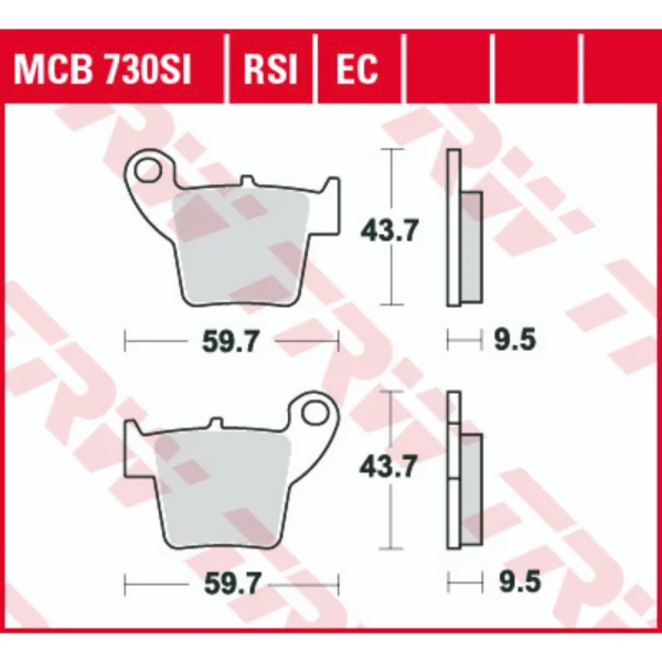 TRW MCB730EC Front/Rear Brake Pads