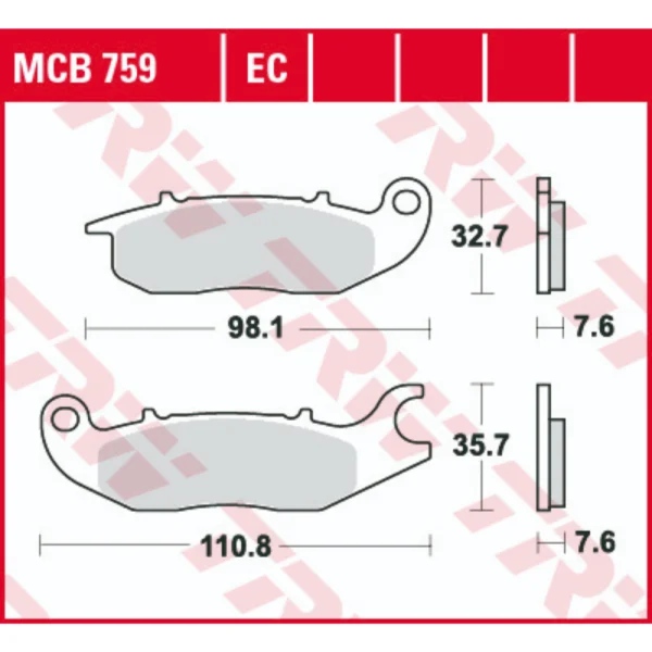 TRW MCB759EC Front Brake Pads