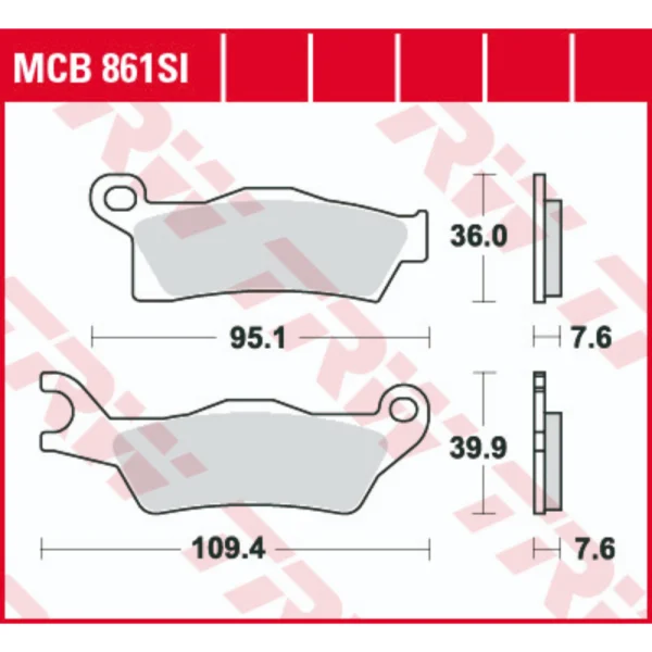 TRW MCB861SI Front/Rear Brake Pads