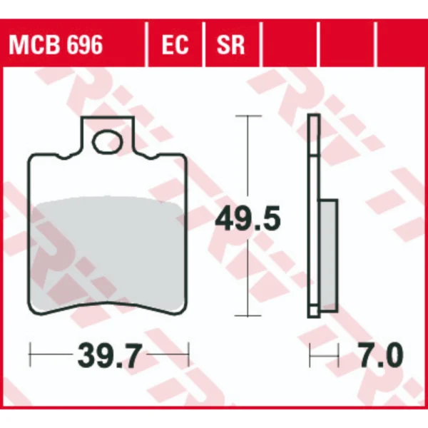 TRW MCB696EC Front/Rear Brake Pads