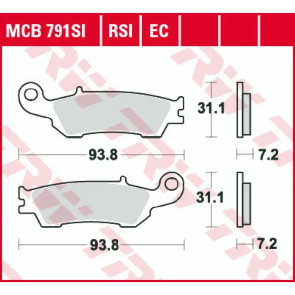 TRW MCB791EC Front Brake Pads