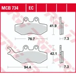 TRW MCB734EC Front/Rear Brake Pads