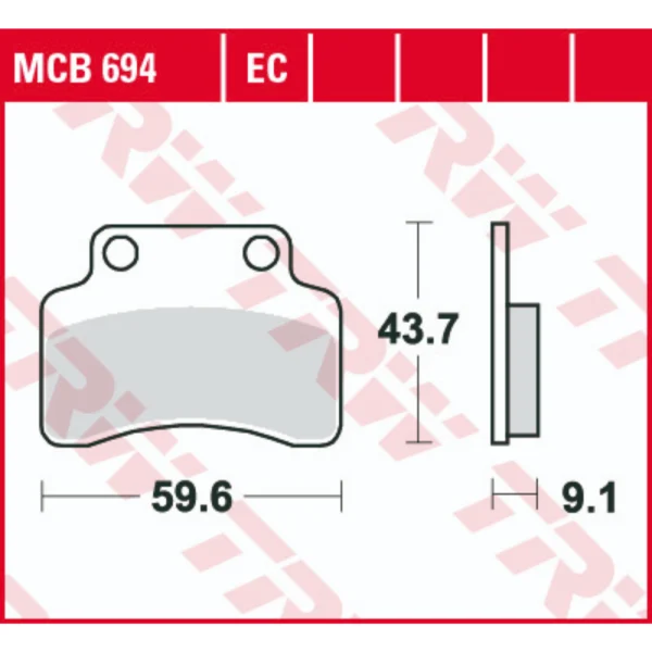 TRW MCB694 Front/Rear Brake Pads