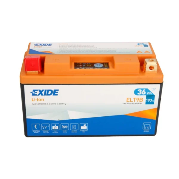 Exide ELT9B 12V 3Ah 190A 150x65x92 L+ Lithium-ion Starting Battery