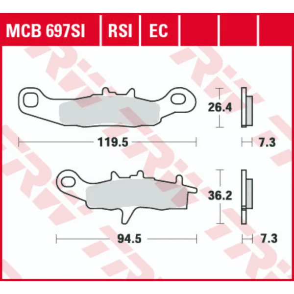 TRW MCB697SI Front Brake Pads