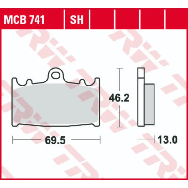 TRW MCB741 Front/Rear Brake Pads