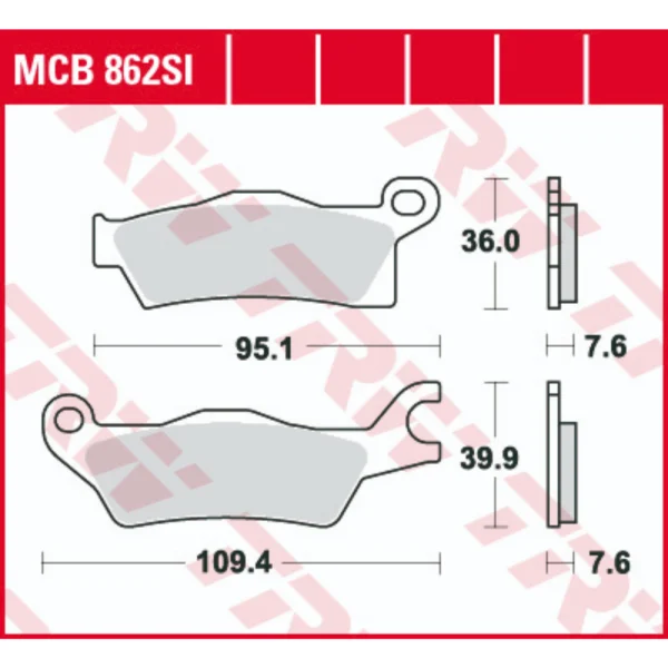 TRW MCB862SI Front/Rear Brake Pads