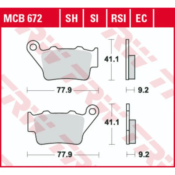 TRW MCB672EC Front/Rear Brake Pads