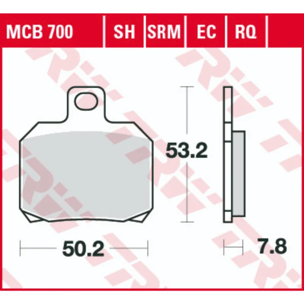 TRW MCB700 Front/Rear Brake Pads