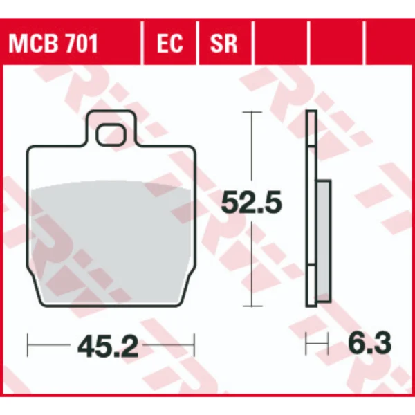 TRW MCB701 Front/Rear Brake Pads