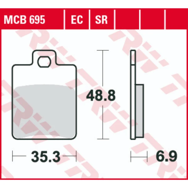 TRW MCB695EC Front/Rear Brake Pads