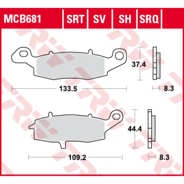 TRW MCB681SRT Front Brake Pads