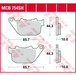 TRW MCB754SH Rear Brake Pads