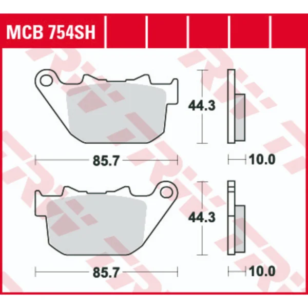 TRW MCB754SH Rear Brake Pads