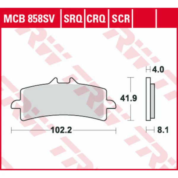 TRW MCB858SV Front Brake Pads