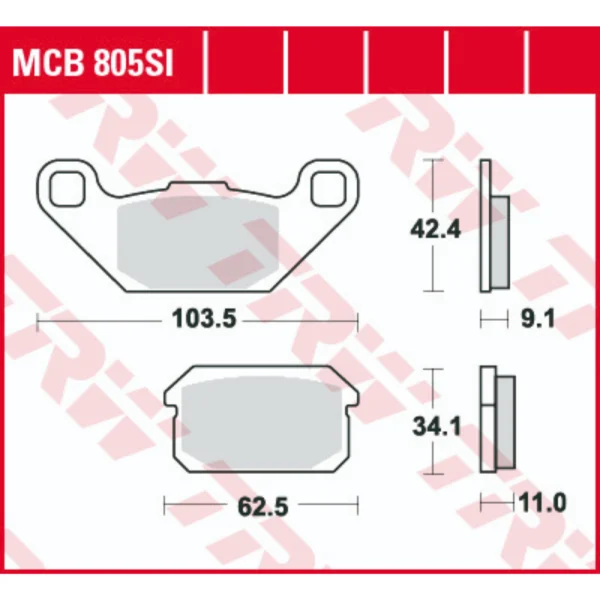 TRW MCB805SI Front/Rear Brake Pads
